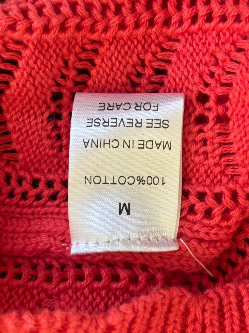 Olivia Grey Pointelle Cardigan Size Medium Coral NWT DailyLook - Picture 6 of 7